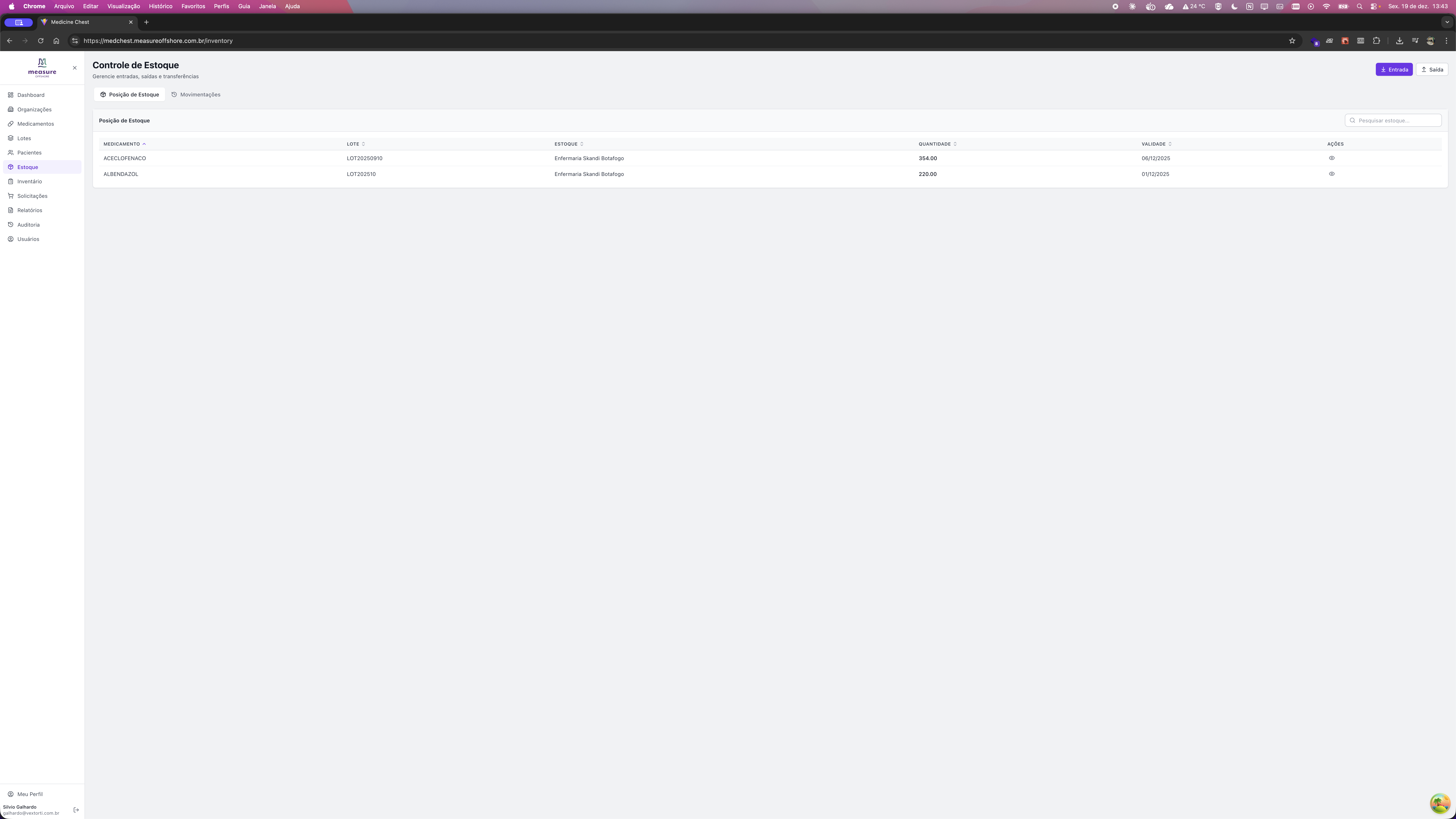 Estoque de Medicamentos